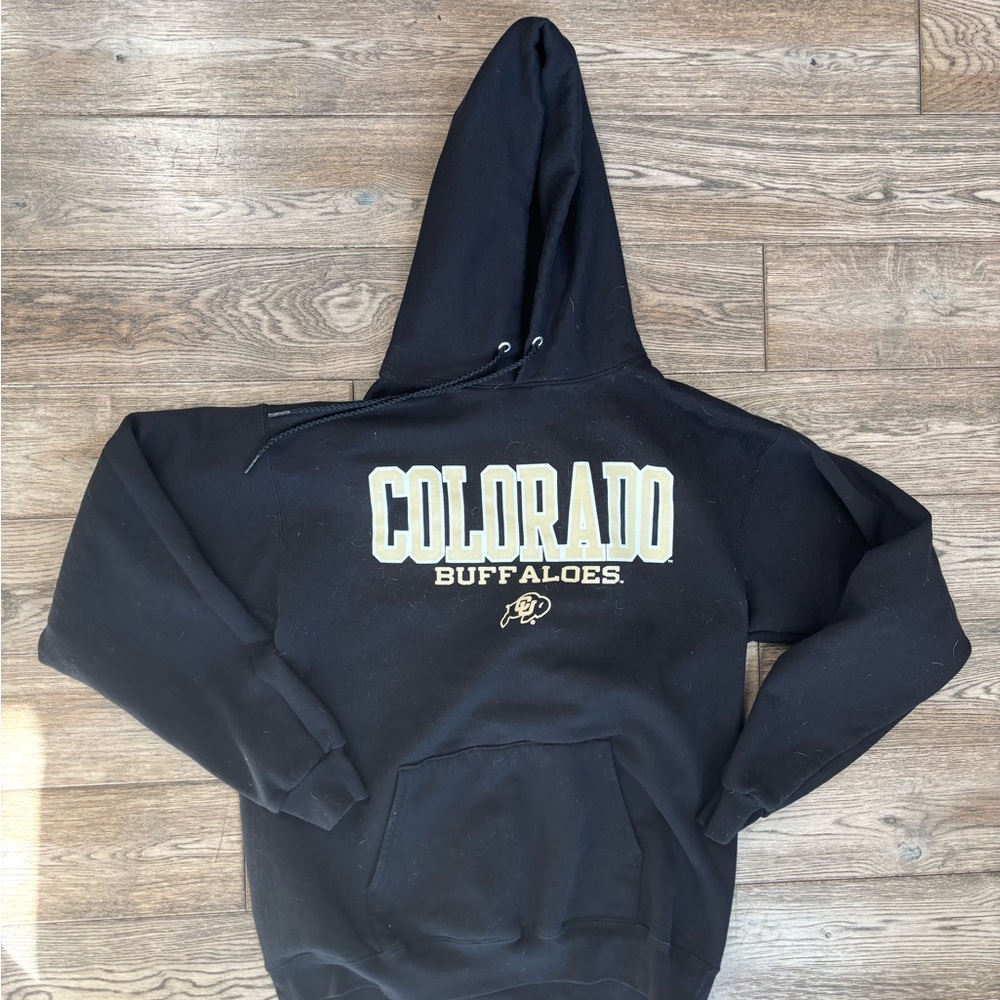 Hanes Black Colorado Buffaloes Hoodie M Unisex - Picture 3 of 5